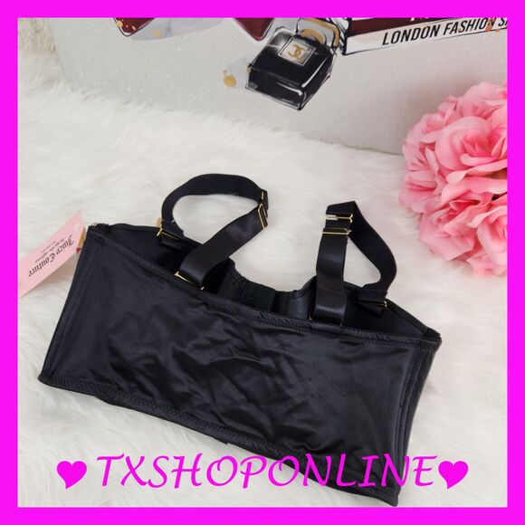 💗👙 Juicy Couture Studded straps logo mini bustier NWT💗👙 - Picture 2 of 6